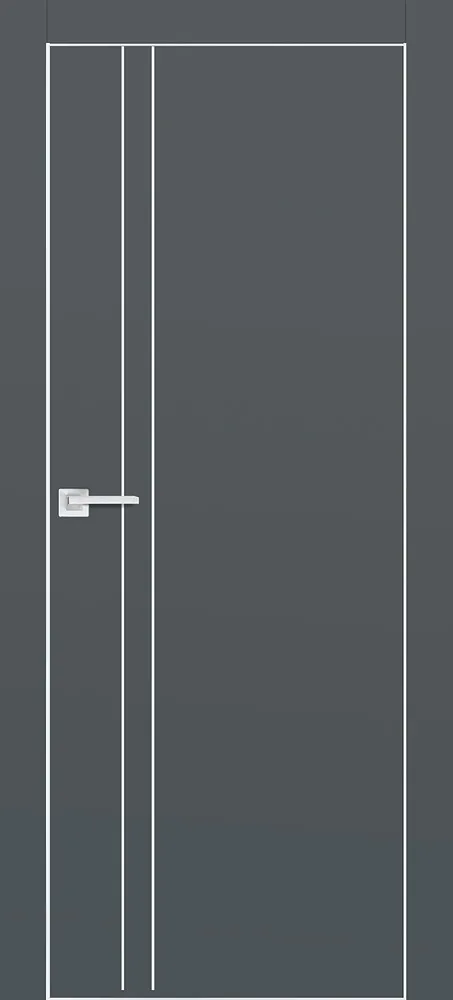 Межкомнатная дверь P-20 AL  молдинг Графит